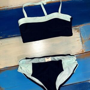 Abercrombie Kids Black and Light Blue Bikini